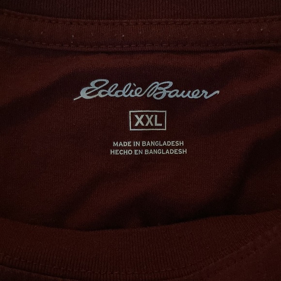 Eddie Bouer mens XXL burgundy tee - Picture 3 of 6